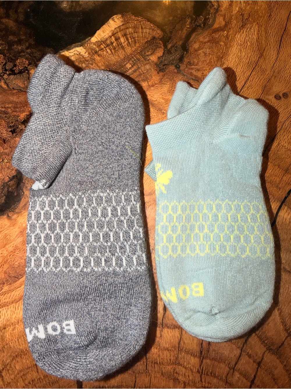 Bombas Ankle Socks 2 Pair Size Small Gray & Light Blue NWOT